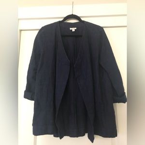 J Jill PureJill Drape Front Linen Jacket